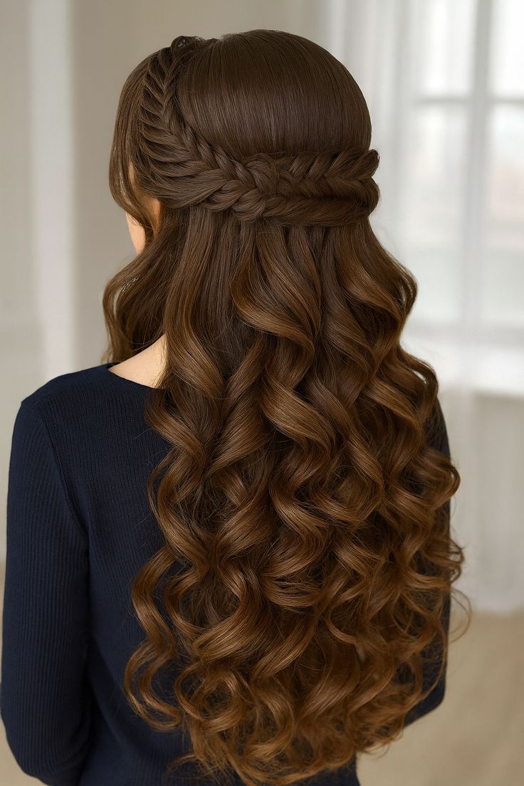 17 Half Curly Half Braided Hairstyles That Will Stop Everyone in Their Tracks